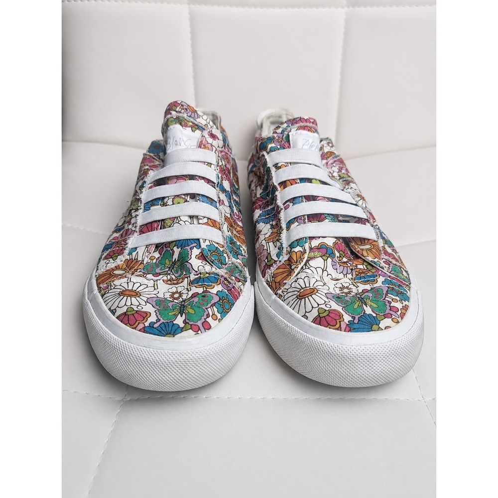 Blowfish Malibu Floral Canvas Slip On Sneakers Women's Casual Shoes Boho Hippie